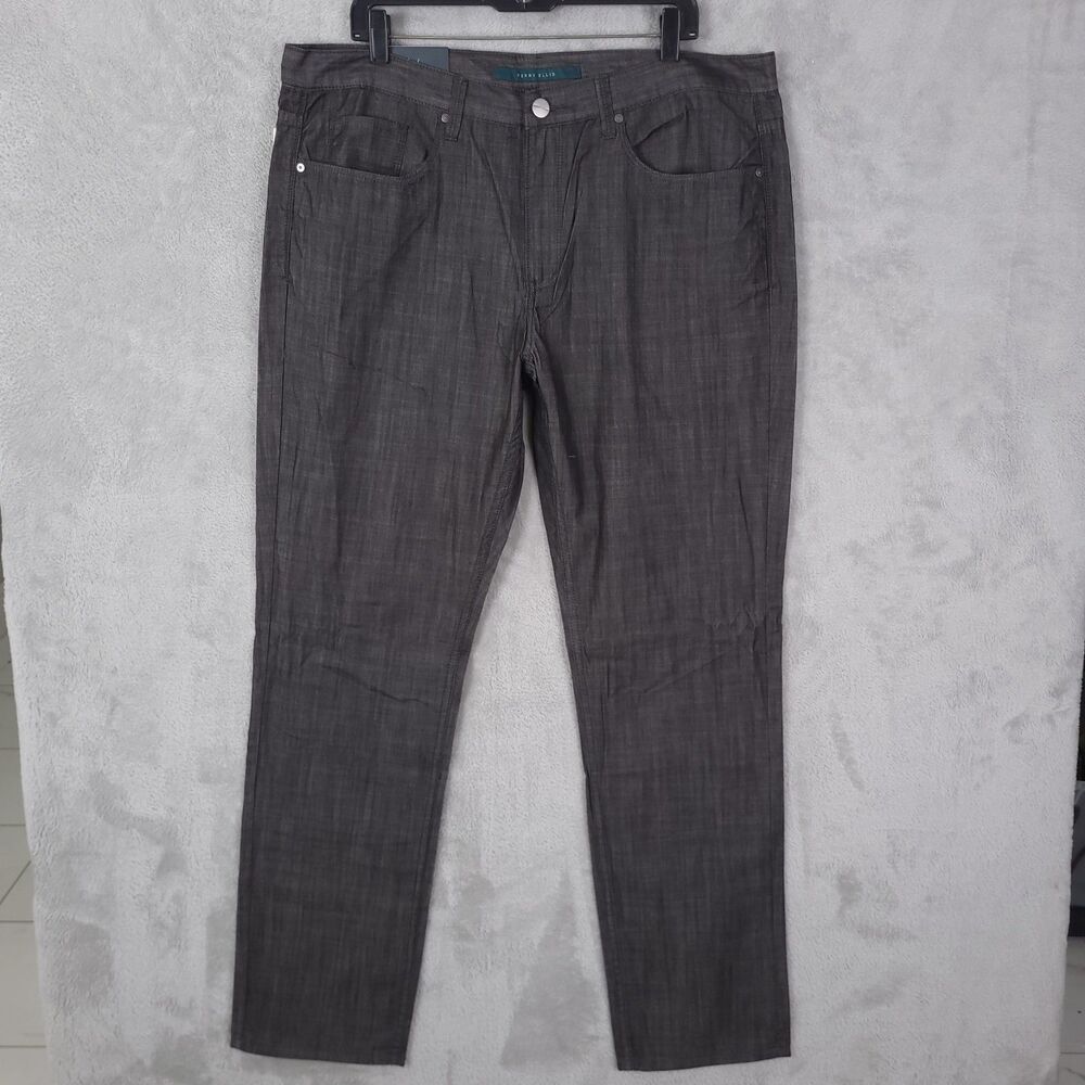 Perry Ellis Pants Mens 38x34 Slim Fit Low Rise Straight Leg 5 Pockets